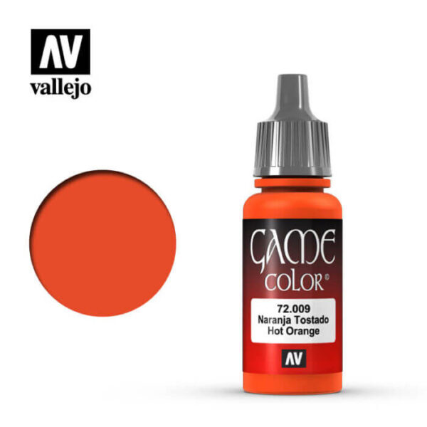 72009 Naranja tostado-Hot orange Esta gama de pinturas acrílicas, ha sido diseñada especialmente para contener todos los colores utilizados frecuentemente en figuras de fantasía. Los colores se presentan en botellas de 17 ml.