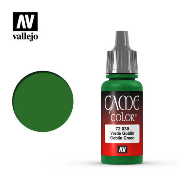 72030 Verde Goblin-Goblin green Esta gama de pinturas acrílicas, ha sido diseñada especialmente para contener todos los colores utilizados frecuentemente en figuras de fantasía. Los colores se presentan en botellas de 17 ml.