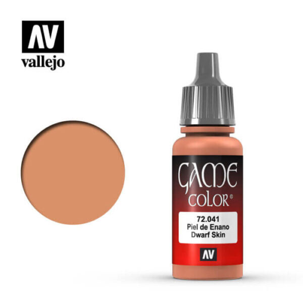 72041 Piel de enano-Dwarf skin Esta gama de pinturas acrílicas, ha sido diseñada especialmente para contener todos los colores utilizados frecuentemente en figuras de fantasía. Los colores se presentan en botellas de 17 ml.