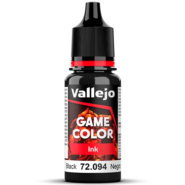 72094 Tinta negra-Black ink Las tintas se emplean para potenciar, matizar, unificar y modificar los tonos y para efectos de sombreado y aguadas. Los colores se presentan en botellas de 18 ml.