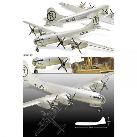 Academy 12528 USAAF B-29A Superfortress Enola Gay & Bockscar Kit en plástico para montar y pintar.