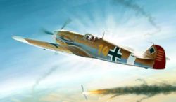 trumpeter-02293 Messersmitt Bf109F-4 Trop 1/32 Kit en plástico para montar y pintar. Incluye fotograbados. Hoja de calcas con 3 decora