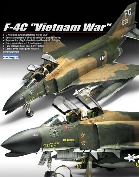 academy 12294 F-4C Phantom II Vietnam War 1/48Kit en plástico para montar y pintar