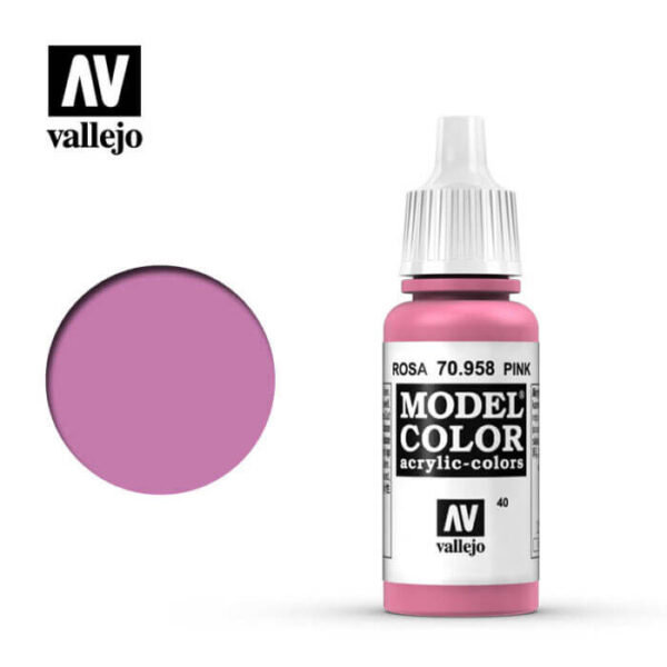 acrylicos vallejo 040 Rosa-Pink 70.958 17ml Model Color es la gama mas amplia de pinturas acrílicas para Modelismo