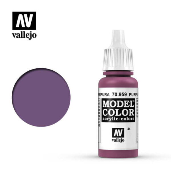 acrylicos vallejo 044 Púrpura-Purple 70.959 17ml Model Color es la gama mas amplia de pinturas acrílicas para Modelismo.