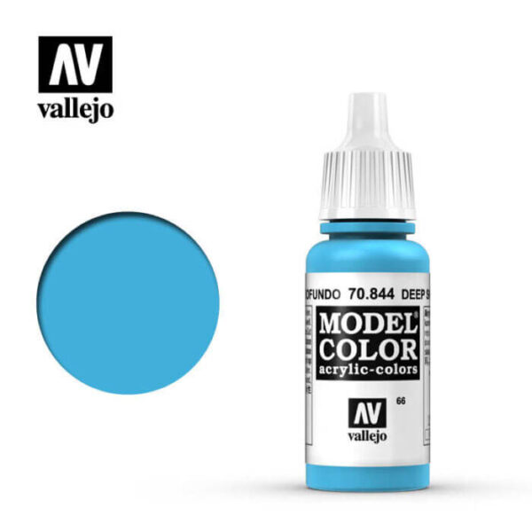 acrylicos vallejo 066 Azul profundo-Deep sky blue 70.844 17ml Model Color es la gama mas amplia de pinturas acrílicas para Modelismo.