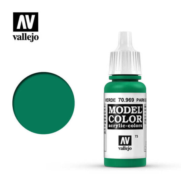 acrylicos vallejo 073 Verde-Park green flat 70.969 17ml Model Color es la gama mas amplia de pinturas acrílicas para Modelismo.