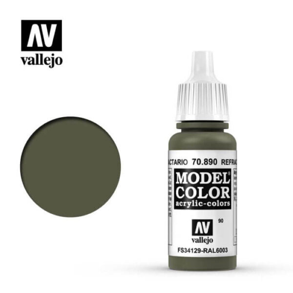 acrylicos vallejo 090 Verde reflactario-Reflective green 70.890 17ml Model Color es la gama mas amplia de pinturas acrílicas para Modelismo.