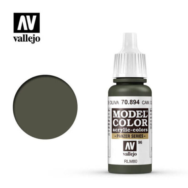 acrylicos vallejo 096 Cam. Olive Green RLM 80 70.894 17ml Model Color es la gama mas amplia de pinturas acrílicas para Modelismo.