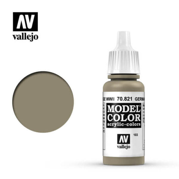 acrylicos vallejo 103 Alem.Cam.Beige WWII-Ger.Cam.Beige WWII 70.821 17ml Model Color es la gama mas amplia de pinturas acrílicas para Modelismo.