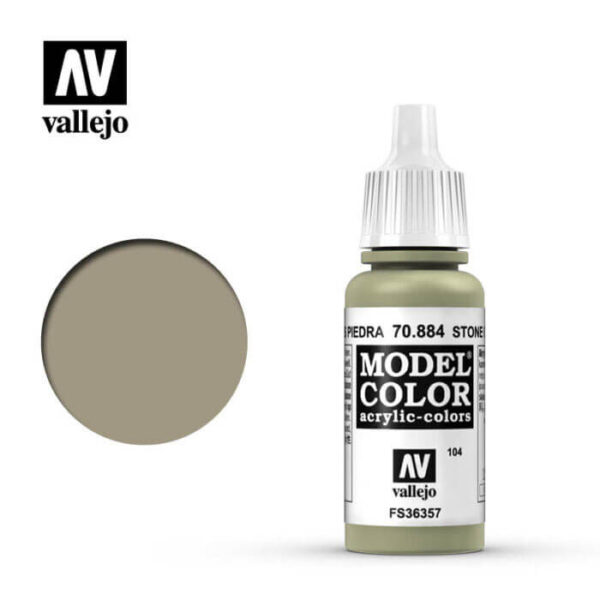 acrylicos vallejo 104 Gris piedra-Stone grey 70.884 17ml Model Color es la gama mas amplia de pinturas acrílicas para Modelismo.