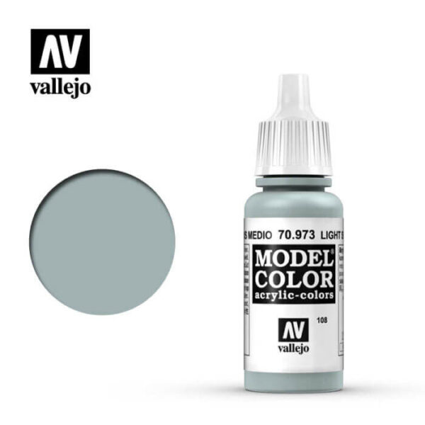 acrylicos vallejo 108 Verde gris medio-Light sea grey 70.973 17ml Model Color es la gama mas amplia de pinturas acrílicas para Modelismo.