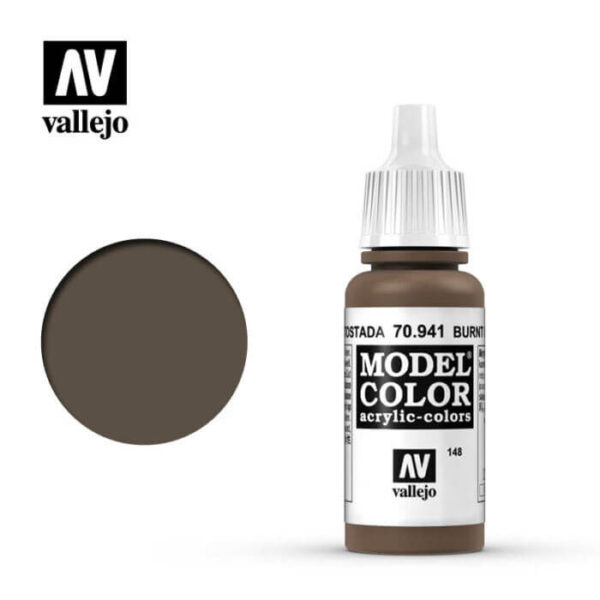 acrylicos vallejo 148 Sombra tostada-Burnt umber 70.941 17ml Model Color es la gama mas amplia de pinturas acrílicas para Modelismo.