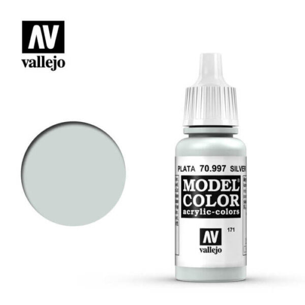 acrylicos vallejo 171 Plata-Silver 70.997 17ml Model Color es la gama mas amplia de pinturas acrílicas para Modelismo.
