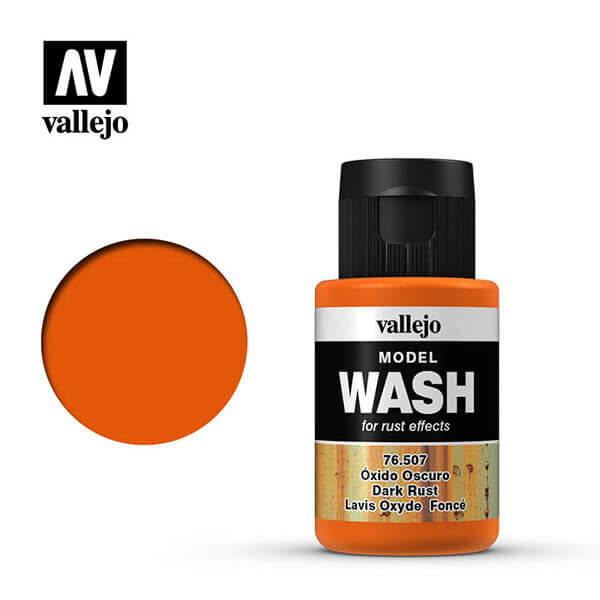 acrylicos vallejo 76507 Model Wash Oxido oscuro Dark rust 35ml