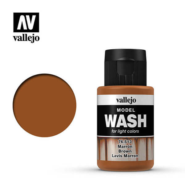 acrylicos vallejo 76513 Model wash Marrón Brown 35ml