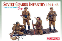 dragon 6376 Soviet Guards Infantry 1944-45 Kit en plástico para montar y pintar. Incluye 4 figuras y fotograbados. Escala 1/35