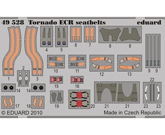 eduard 49528 Seatbelts Tornado ECR 1/48 Cinturones de seguridad en fotograbado coloreado para el Tornado ECR