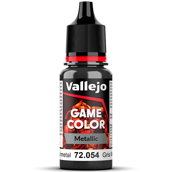 vallejo game color 72054 gris metalizado gunmetal 18ml