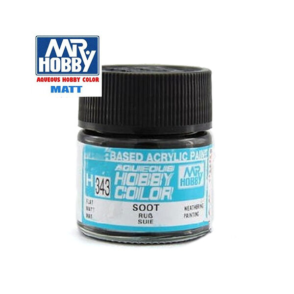 H343 Matt Soot Russ - Hollín Mate 10ml