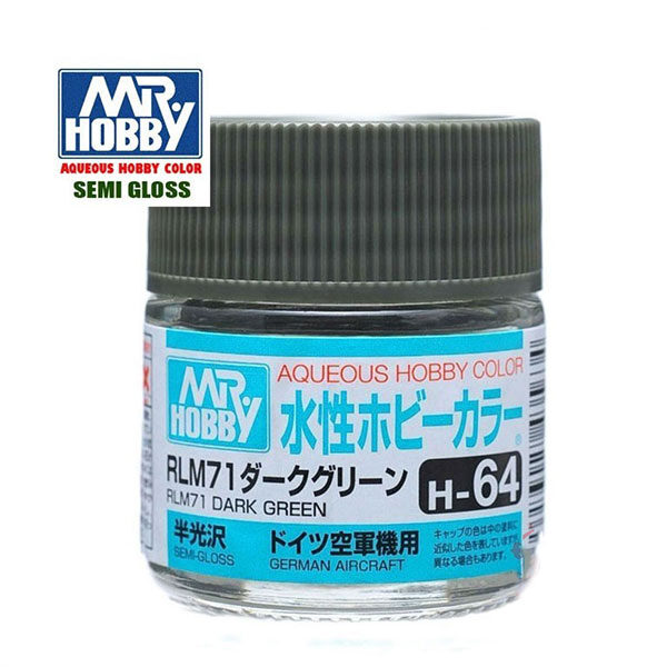 H064 Semi Gloss RLM71 Dark Green - RLM71 Verde Oscuro Satinado 10ml