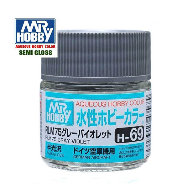 H069 Semi Gloss RLM75 Gray - RLM75 Gris Satinado 10ml