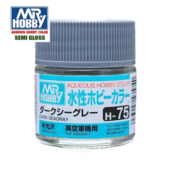 gunze sangyo mr hobby H075 Semi Gloss Dark Seagray - Gris Marino Oscuro Satinado 10ml