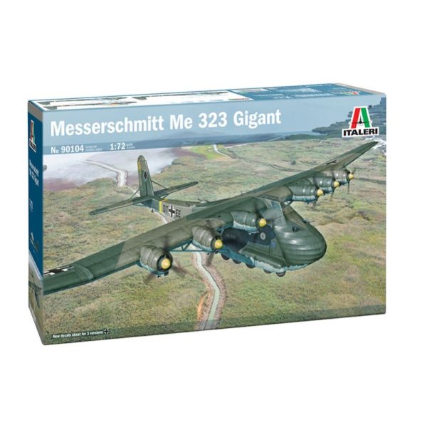 Italeri 90104 Messerschmitt Me 323 Gigant 1/72 Kit en plástico para montar y pintar. Hoja de calcas con 3 decoraciones.