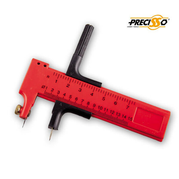PRECAC0016 Compass Cutter 70mm Precisso Compas de corte para papel, plástico, cuero, vinilo.... Corta círculos de diámetros entre 10mm y 150mm