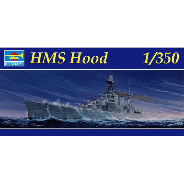 trumpeter 05302 HMS Hood 1/350 Kit en plástico para montar y pintar. Casco completo o por linea de flotación. Incluye piezas en fotograbado.