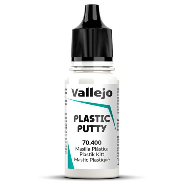 vallejo 70400 Masilla plástica Plastic putty 18ml Masilla de relleno para todo tipo de trabajos sobre superficies de plástico o de madera. Soluble al agua.