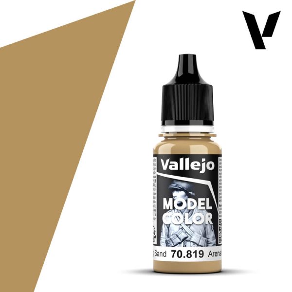 vallejo Arena iraquí - Iraqui sand 70.819 Model Color es la gama mas amplia de pinturas acrílicas para Modelismo.