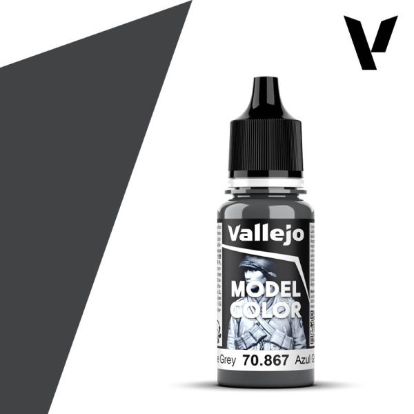 Azul gris oscuro - Dark bluegrey 70.867 18ml Model Color es la gama mas amplia de pinturas acrílicas para Modelismo. Los colores se han seleccionados siguiendo los criterios de los mejores modelistas basándose en referencias de Federal Standard, RAL y RLM.