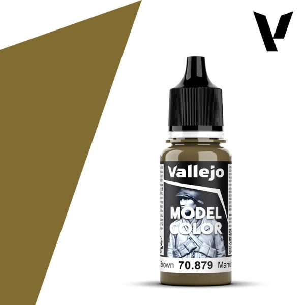 Marrón verde-Green brown 70.879 18ml Model Color es la gama mas amplia de pinturas acrílicas para Modelismo. Los colores se han seleccionados siguiendo los criterios de los mejores modelistas basándose en referencias de Federal Standard, RAL y RLM.