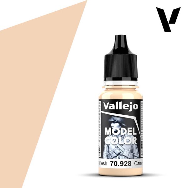 vallejo model color Carne clara-Light flesh 70.928 Model Color es la gama mas amplia de pinturas acrílicas para Modelismo. Los colores se han seleccionados siguiendo los criterios de los mejores modelistas basándose en referencias de Federal Standard, RAL y RLM.