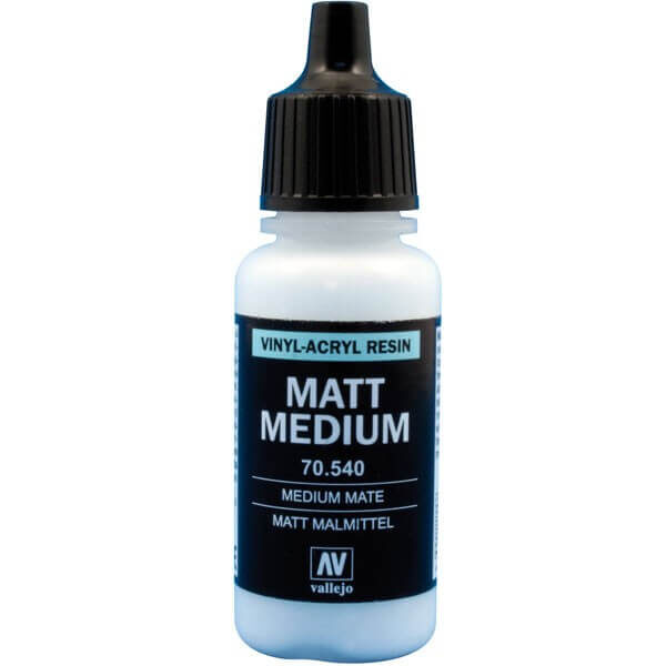 mc-189 Medium mate-Matte medium 70.540 17ml Mezclado con los colores aumenta la fluidez y transparencia, facilita difuminar las pinceladas, mejora la flexibilidad y su adhesión al soporte.