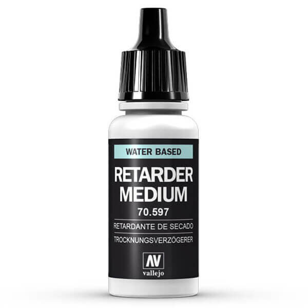 mc-196 Retardante-Drying retarder 70.597 17ml Para retrasar el tiempo de secado de Model Color y otros colores acrílicos, se emplea Medium Retardante mezclando unas gotas con los colores.