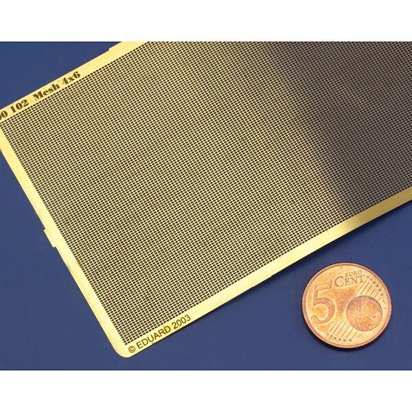 eduard 00102 Mesh - Malla Rectangular calado de 4x6 Malla en metal fotograbado.