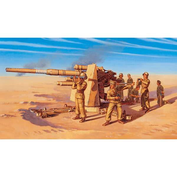 italeri 7512 8,8cm Flak 37 AA gun with crew