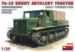 miniart 35052 Artillery tractor Ya-12 Early Kit en plástico para montar y pintar. Incluye piezas en fotograbado y cadenas por eslabones individuales. Escala 1/35