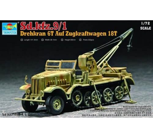 trumpeter 07251 Famo Sd.Kfz.9/1 Drehkran 6T escala 1/72