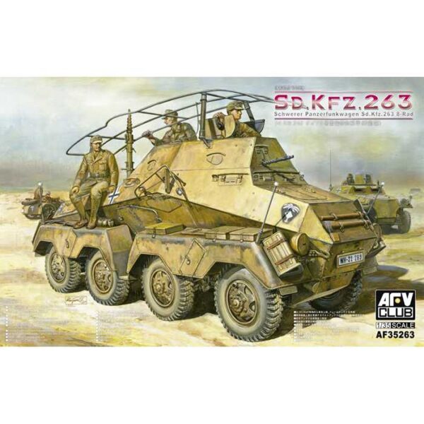 afv club 35263 Sd.Kfz.263 Schwerer Panzerfunkwagen 8 Rad 1/35 Versión Inicial Kit en plástico para montar y pintar. Incluye piezas en fotograbado.