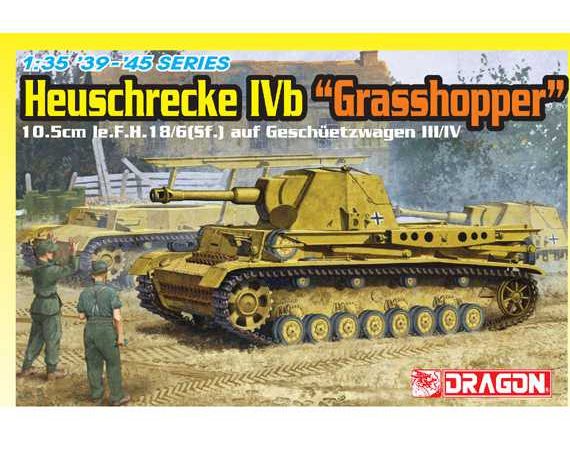 dragon models 6439 Heuschrecke IVb Grasshopper 1/35 Kit en plástico para montar y pintar. Incluye cadenas por eslabones individuales. Piezas 800+