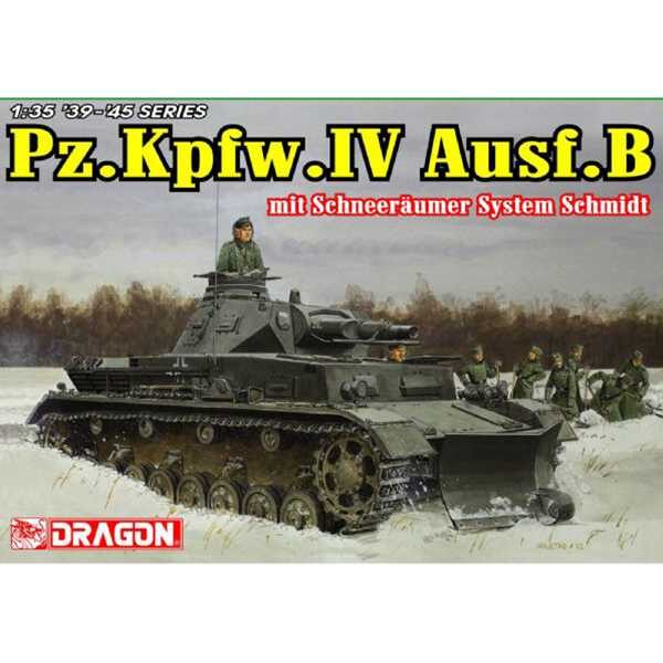 dragon models 6764 Pz.Kpfw.IV Ausf.B mit Schneeraumer System Schmidt Kit en plástico para montar y pintar. Incluye fotograbados, cañón torneado en aluminio y cadenas por eslabones individuales.