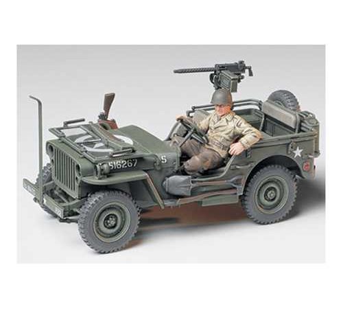 tamiya 35219 Jeep Willys MB 1/4 Ton Kit de plástico para montar y pintar. Incluye una figura.