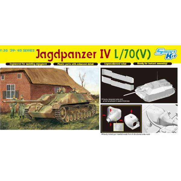 dragon 6397 Jagdpanzer IV L/70(V) Kit en plástico para montar y pintar. incluye orugas por eslabones individuales Magic Track.