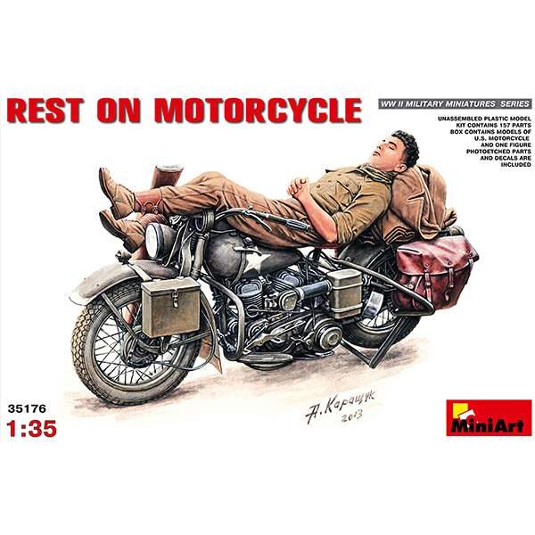 miniart 35176 Harley-Davidson Rest on Motorcycle