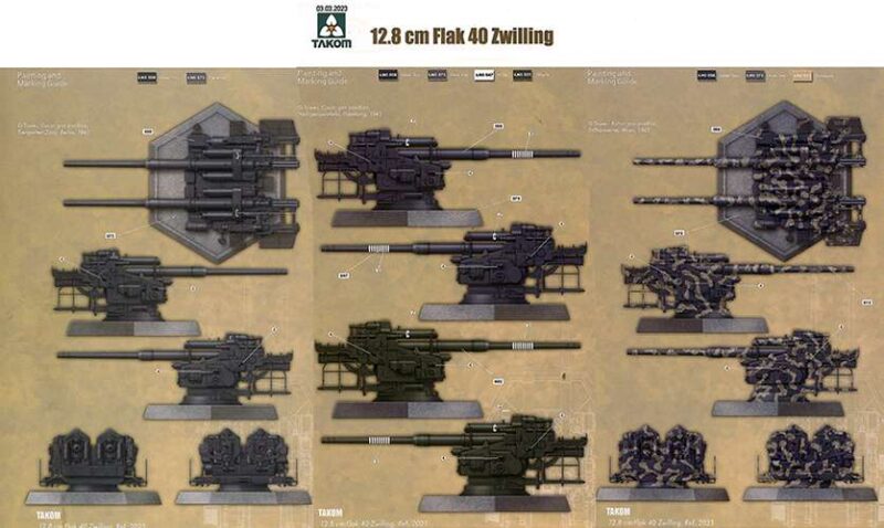 Takom models 2023 GERMAN 12.8 CM FLAK 40 ZWILLING