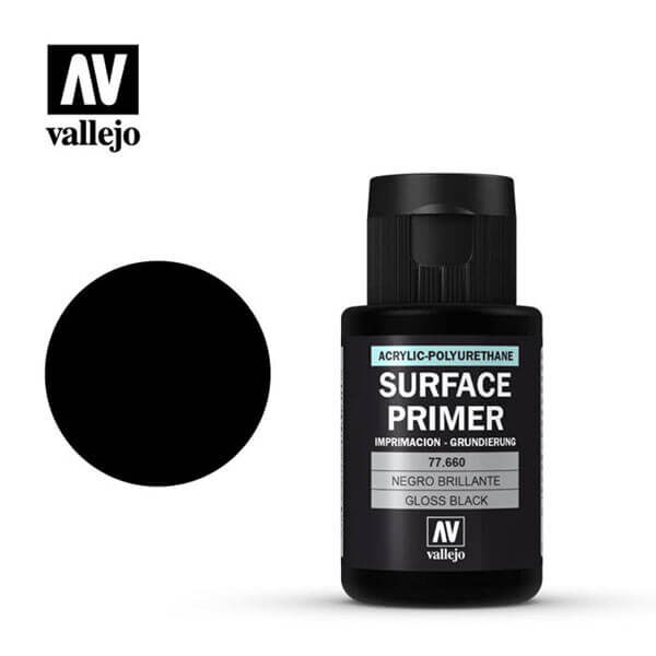 acrylicos vallejo 77660 vallejo surface primer gloss black 32ml