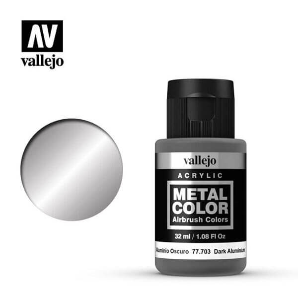 acrylicos vallejo 77703 metal color vallejo dark aluminum 32ml